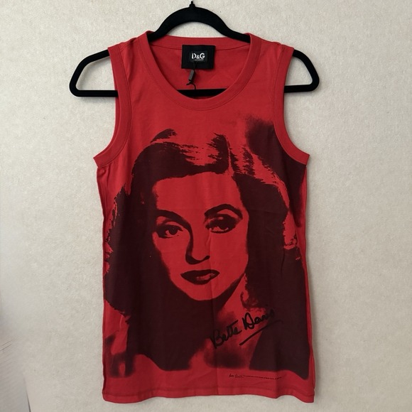 Other - Dolce & Gabanna Hollywood Icon Bette Davis Tank Top Shirt Mens Italian 40 US S/M